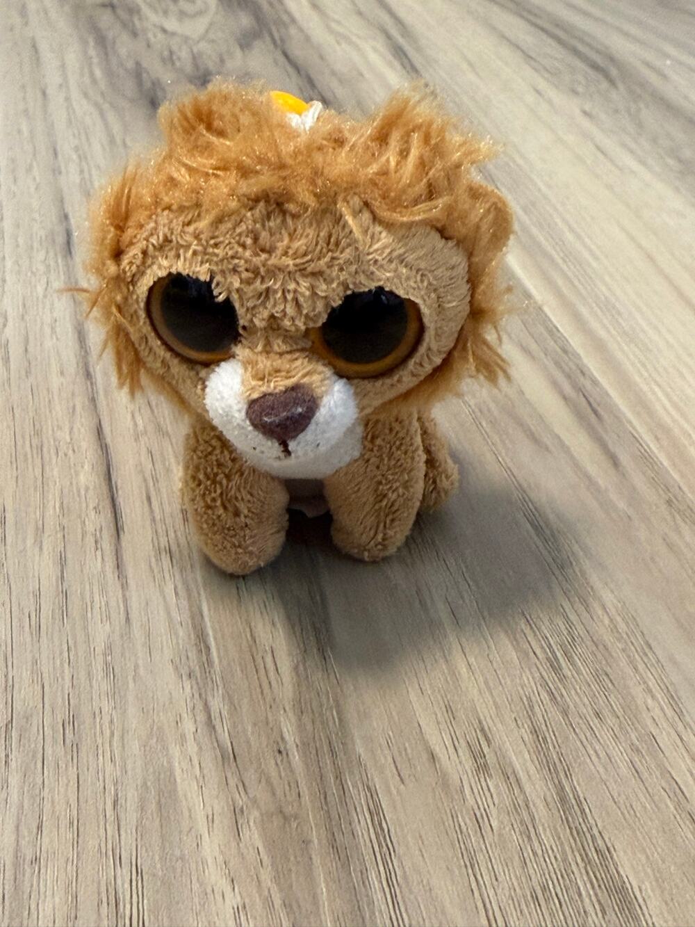 Ty King the Lion Key Clip Beanie Boos Plush Keychain Bag Charm